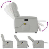 Fauteuil de massage inclinable gris nuage tissu