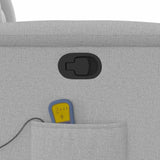 Fauteuil de massage inclinable gris nuage tissu