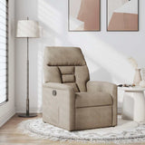 Fauteuil inclinable taupe tissu microfibre