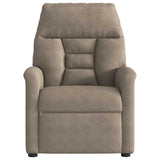 Fauteuil inclinable taupe tissu microfibre