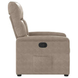 Fauteuil inclinable taupe tissu microfibre