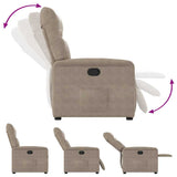 Fauteuil inclinable taupe tissu microfibre