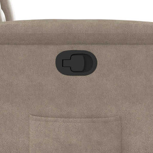 Fauteuil inclinable taupe tissu microfibre