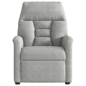 Fauteuil inclinable gris clair tissu microfibre
