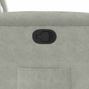 Fauteuil inclinable gris clair tissu microfibre