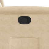 Fauteuil inclinable crème tissu microfibre