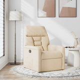 Fauteuil inclinable beige tissu microfibre