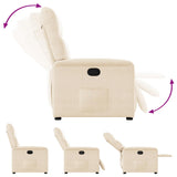Fauteuil inclinable beige tissu microfibre