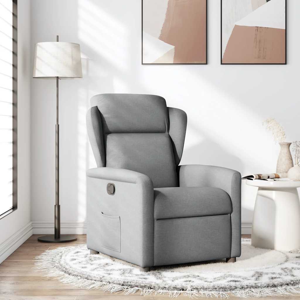 Fauteuil inclinable Gris clair Tissu