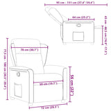 Fauteuil inclinable Noir Tissu