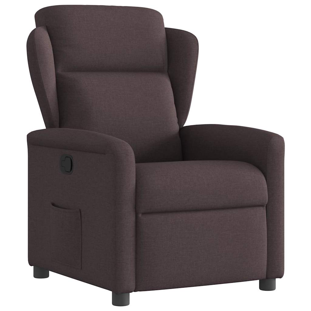 Fauteuil inclinable Marron foncé Tissu