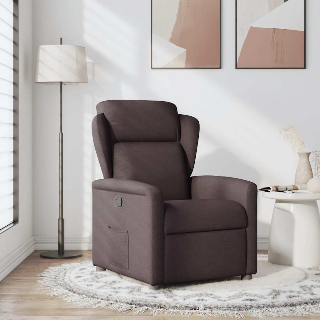 Fauteuil inclinable Marron foncé Tissu
