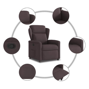Fauteuil inclinable Marron foncé Tissu