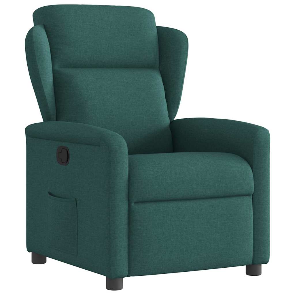 Fauteuil inclinable Vert foncé Tissu