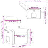 Fauteuil inclinable Vert foncé Tissu