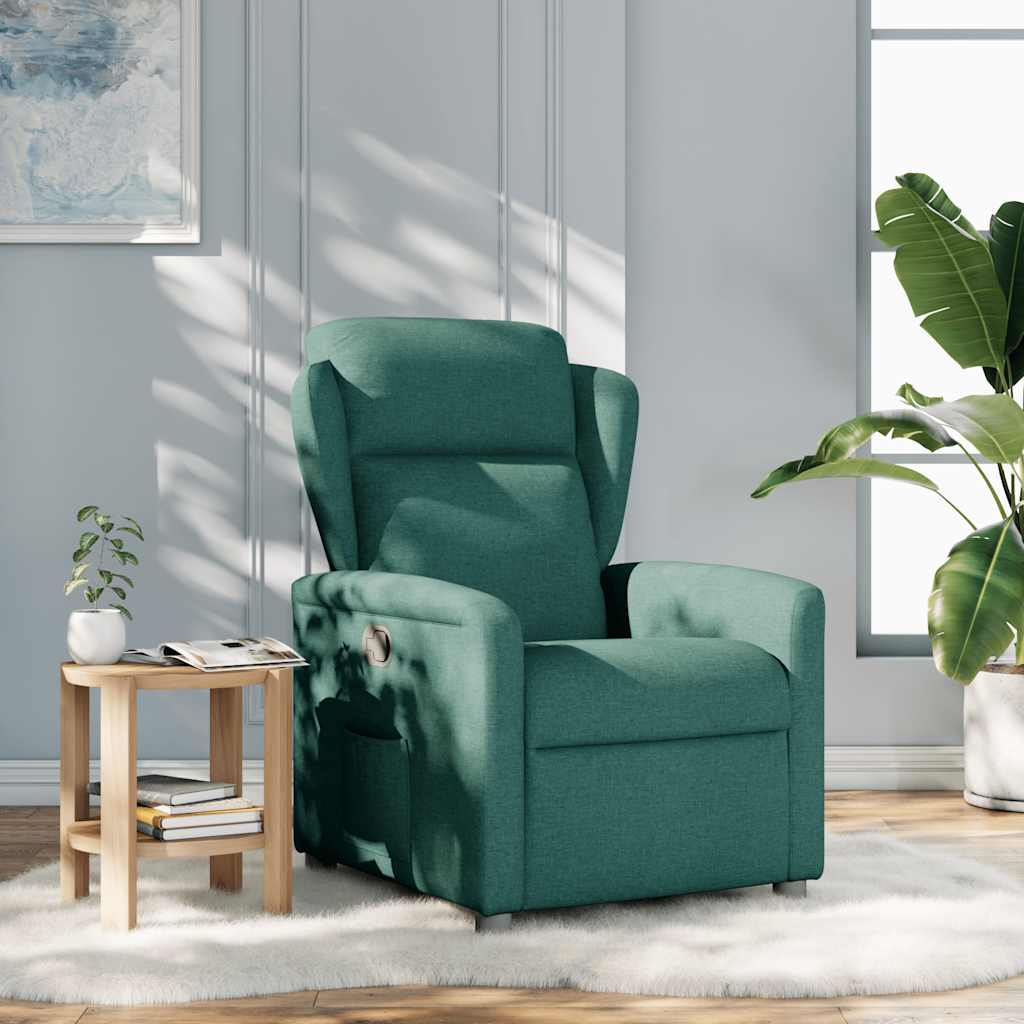 Fauteuil inclinable Vert foncé Tissu
