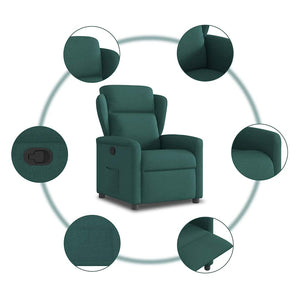 Fauteuil inclinable Vert foncé Tissu