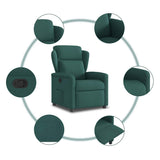 Fauteuil inclinable Vert foncé Tissu