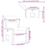 Fauteuil inclinable Crème Tissu