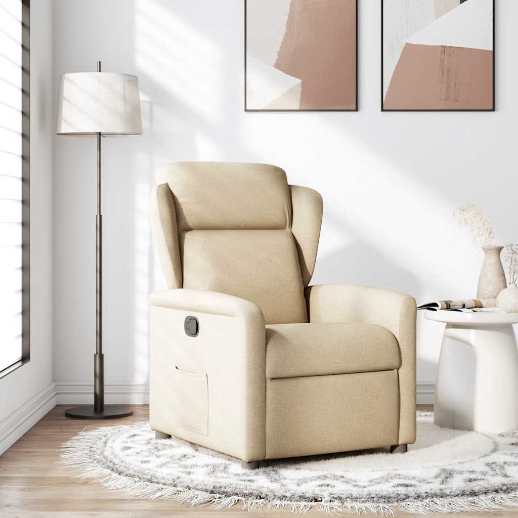 Fauteuil inclinable Crème Tissu