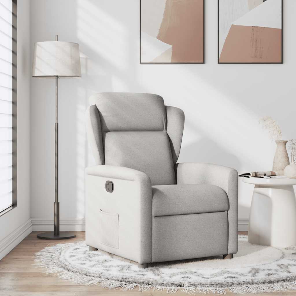 Fauteuil inclinable gris nuage tissu