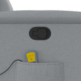 Fauteuil de massage inclinable Gris clair Tissu