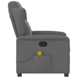 Fauteuil inclinable de massage en tissu gris foncé