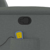 Fauteuil inclinable de massage en tissu gris foncé