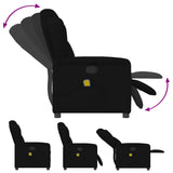 Fauteuil de massage inclinable Noir Tissu