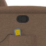 Fauteuil de massage inclinable Marron Tissu