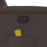 Fauteuil de massage inclinable Marron foncé Tissu