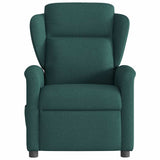 Fauteuil de massage inclinable Vert foncé Tissu