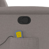 Fauteuil de massage inclinable Taupe Tissu