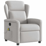 Fauteuil de massage inclinable gris nuage tissu