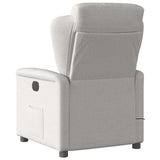 Fauteuil de massage inclinable gris nuage tissu