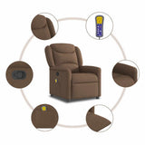 Fauteuil de massage inclinable Marron Tissu