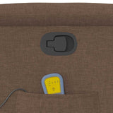 Fauteuil de massage inclinable Marron Tissu