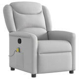Fauteuil de massage inclinable gris nuage tissu