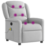 Fauteuil de massage inclinable gris nuage tissu