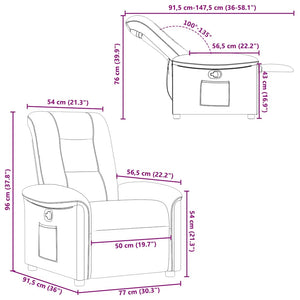Fauteuil inclinable Gris clair Tissu