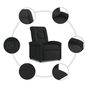 Fauteuil inclinable Noir Tissu