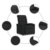 Fauteuil inclinable Noir Tissu