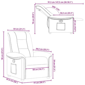 Fauteuil inclinable Noir Tissu