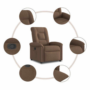 Fauteuil inclinable Marron Tissu