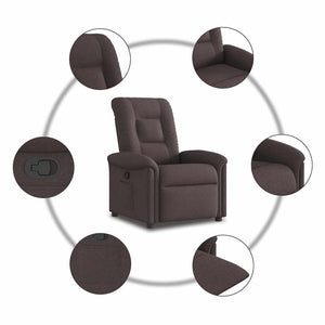 Fauteuil inclinable Marron foncé Tissu
