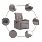 Fauteuil inclinable Taupe Tissu