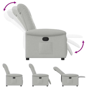 Fauteuil inclinable gris nuage tissu