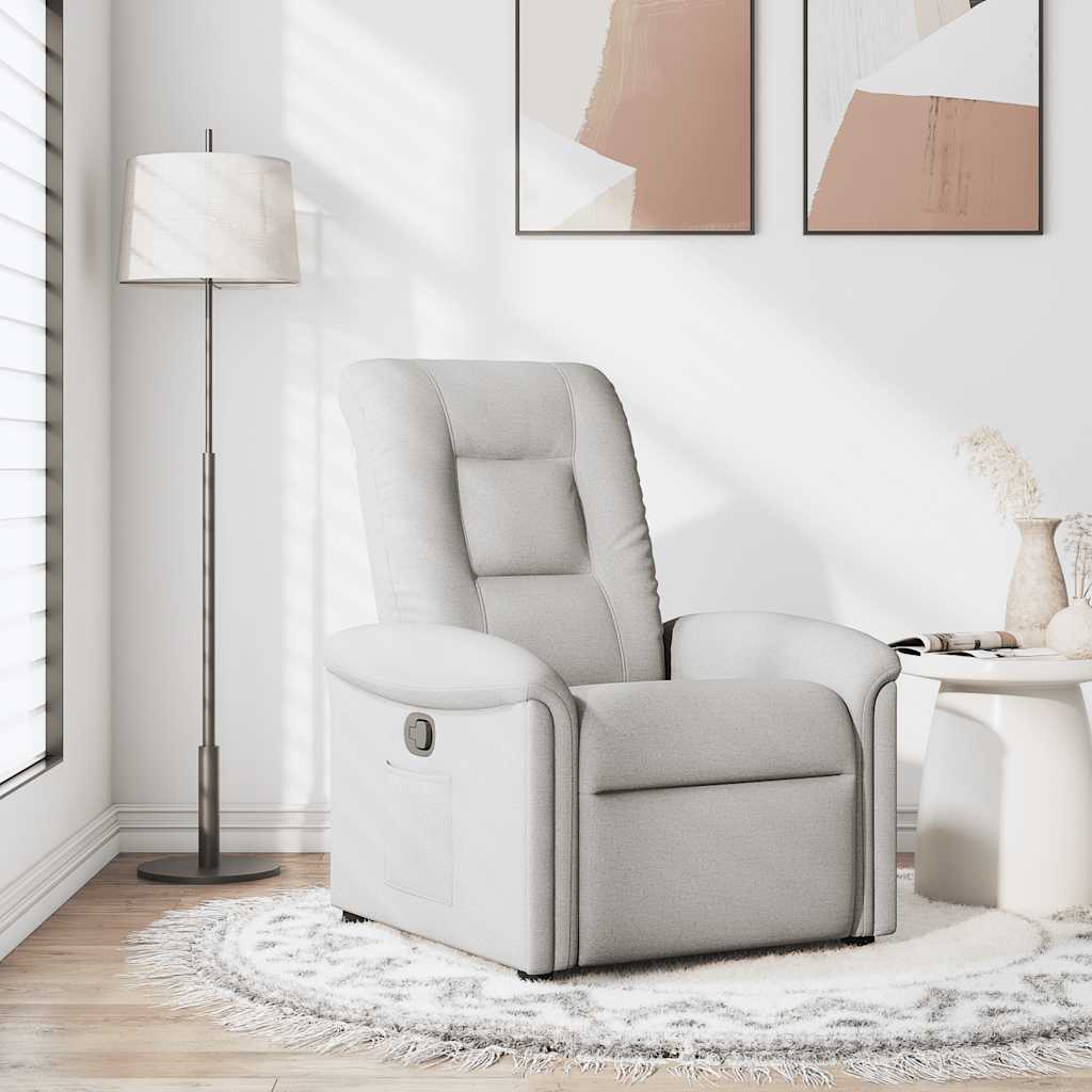 Fauteuil inclinable gris nuage tissu