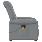 Fauteuil de massage inclinable Gris clair Tissu