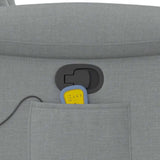 Fauteuil de massage inclinable Gris clair Tissu
